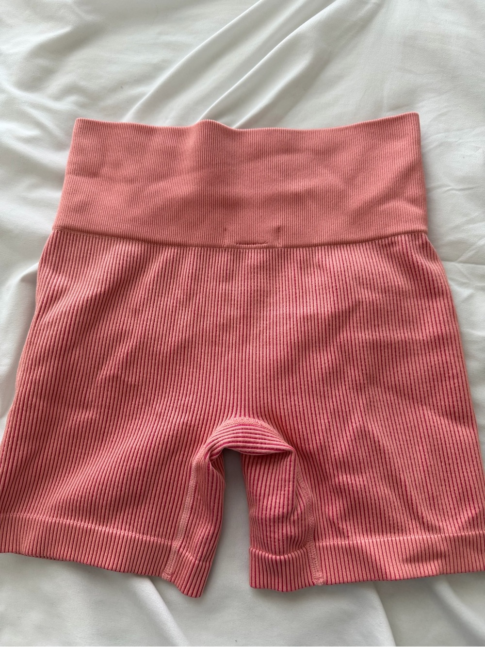 Colsie Pink Ribbed Bike Shorts - Picture 3 of 4